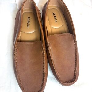 Alfani Holden Brown Mens  Loafers & Slip Ons Leather Drivers Shoes